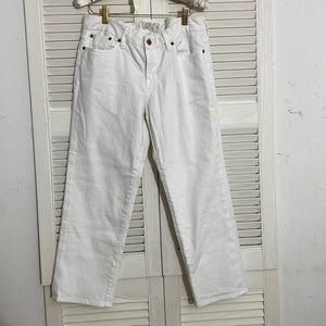 Ladies lucky brand size 8 crop pants white
